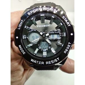 FoxBox Dual Time/ Chronograph 12/24 HR / Alarm Watch